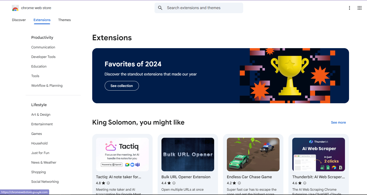 Laptop showing Chrome extensions